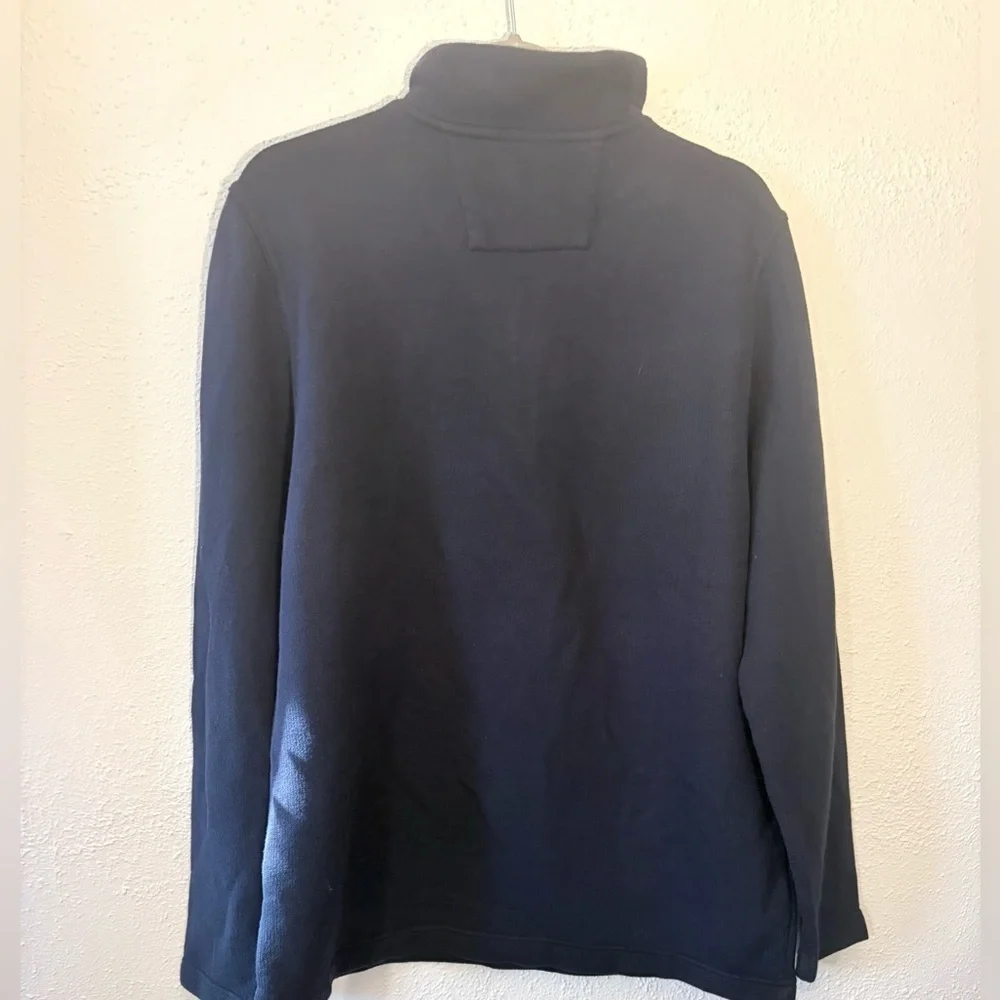 Banana Republic 1/4 Zip Up Pullover Cotton Blend Sweater Navy Blue Men’s Size L